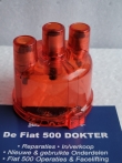 Verdeelkap rood transparant fiat500 F/L